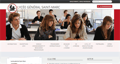 Desktop Screenshot of lyceesaintmarc.org